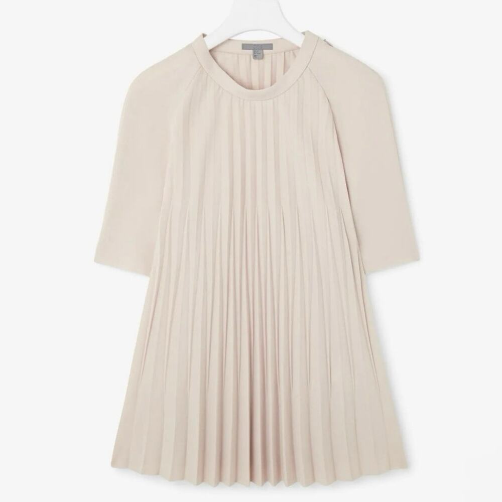 COS Cream Pleated Blouse